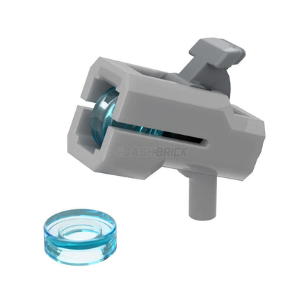 LEGO Minifigure Accessory - Weapon Bazooka, Mini Blaster/Shooter, Firing 1 x 1 Tiles, Trans-Light Blue [69767]