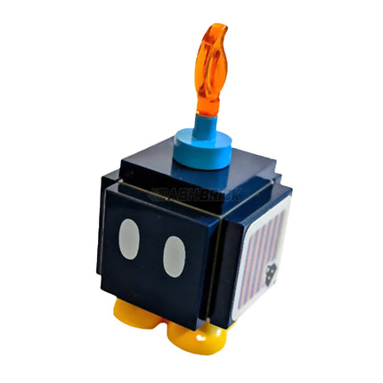 LEGO Minifigure - Bob-omb - Scanner Code with Pink, Lime and Lavender Lines, Black Interior Pieces [SUPER MARIO]