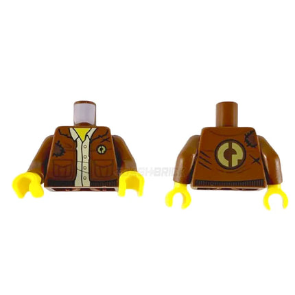 LEGO Minifigure Part - Torso Jacket, Bomber Jacket, Reddish Brown [973pb3575c01] 6270372