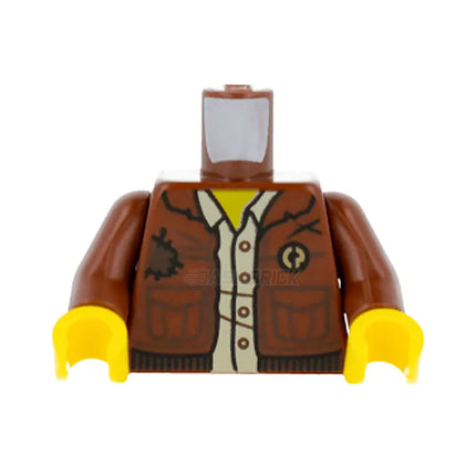 LEGO Minifigure Part - Torso Jacket, Bomber Jacket, Reddish Brown [973pb3575c01] 6270372