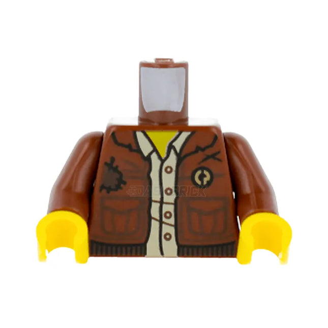 LEGO Minifigure Part - Torso Jacket, Bomber Jacket, Reddish Brown [973pb3575c01] 6270372