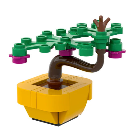 LEGO "Brickanicals #2" Bonsai Tree in Bright Light Orange Pot [MiniMOC]
