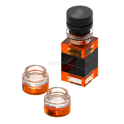 LEGO "Bourbon Night Cap" - Bourbon Whisky Bottle, 2 Glasses [MiniMOC]