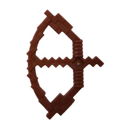 LEGO Minifigure Accessory - Weapon Bow, Pixelated with Arrow Drawn (Minecraft), Reddish Brown [18792] 6089103