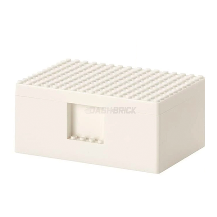 LEGO Storage Box 11 x 16, Studs on Lip and Box Ledge, White [35014c01]