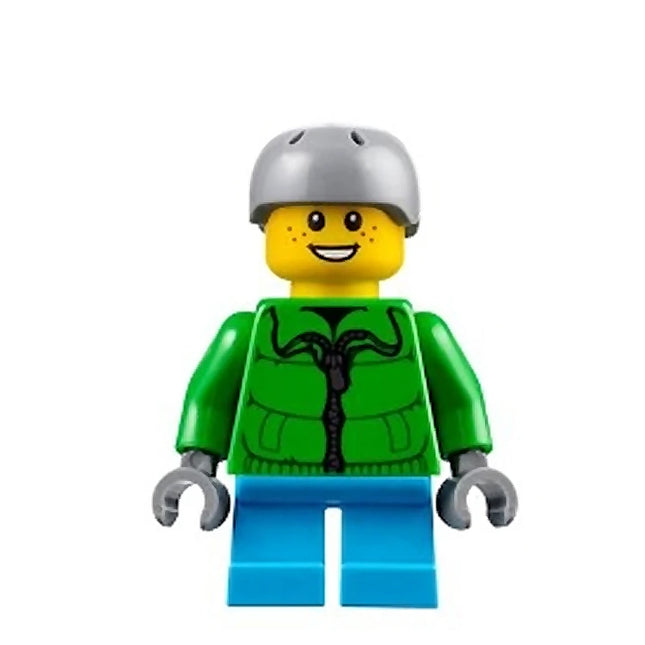 LEGO Minifigure - Child, Boy, Winter Green Jacket, Sports Helmet [CITY]