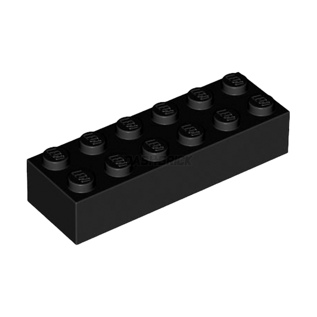 LEGO Brick 2 x 6, Black [2456]