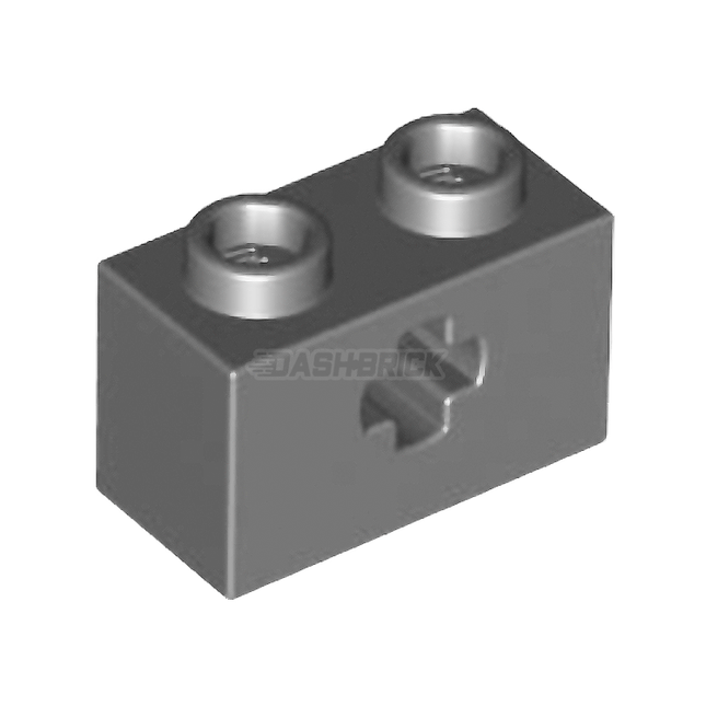 LEGO Technic, Brick 1 x 2 with Axle Hole, Dark Grey [32064] 6178919