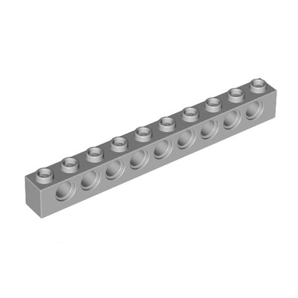 LEGO Technic, Brick 1 x 10 with Holes, Light Grey [2730] 4211374