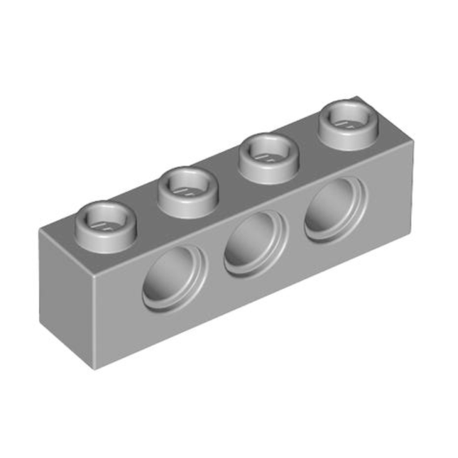 LEGO Technic, Brick 1 x 4 with Holes, Light Grey [3701] 4211441