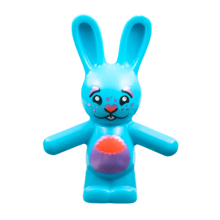 LEGO Minifigure Animal - Bunny/Rabbit Standing "Bunchu", Medium Azure [66965pb02] 6434193