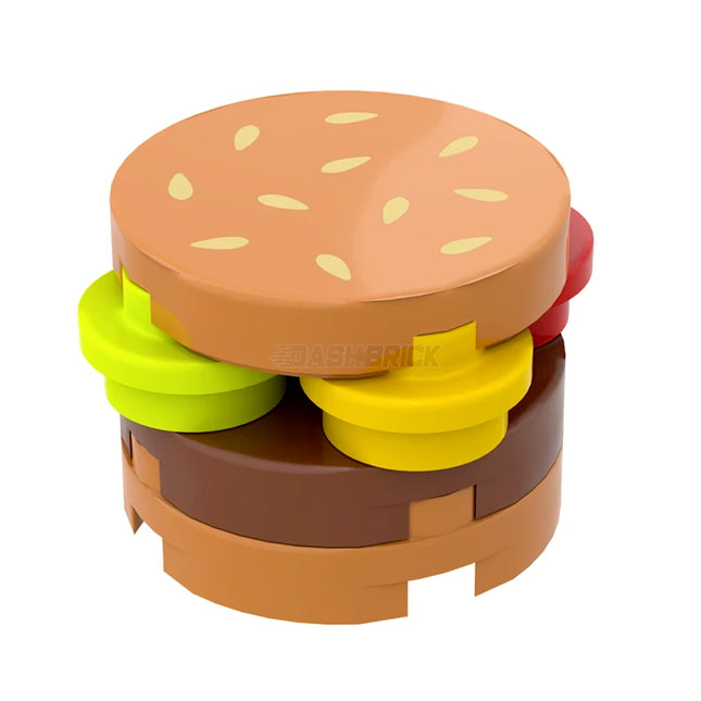 LEGO "Burger" - Sesame Bun, Patty & Salad [MiniMOC]