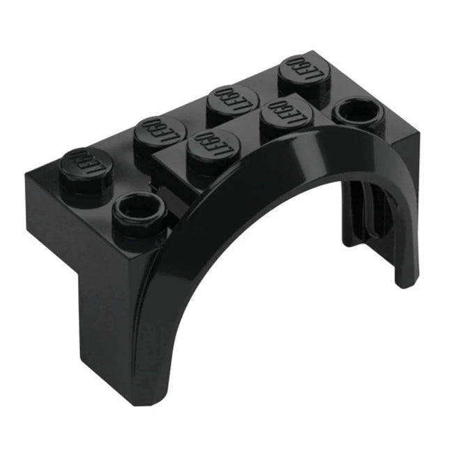 LEGO Vehicle, Mudguard 4 x 2 1/2 x 2 with Arch Round, Black [3387] 6443446