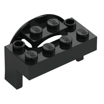 LEGO Vehicle, Mudguard 4 x 2 1/2 x 2 with Arch Round, Black [3387] 6443446