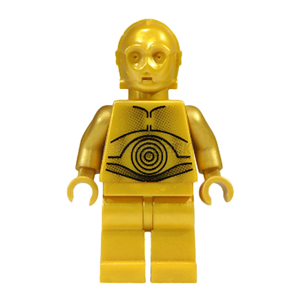 LEGO Minifigure - C-3PO - Pearl Gold, Pearl Gold Hands - Second Edition (2005) [STAR WARS]
