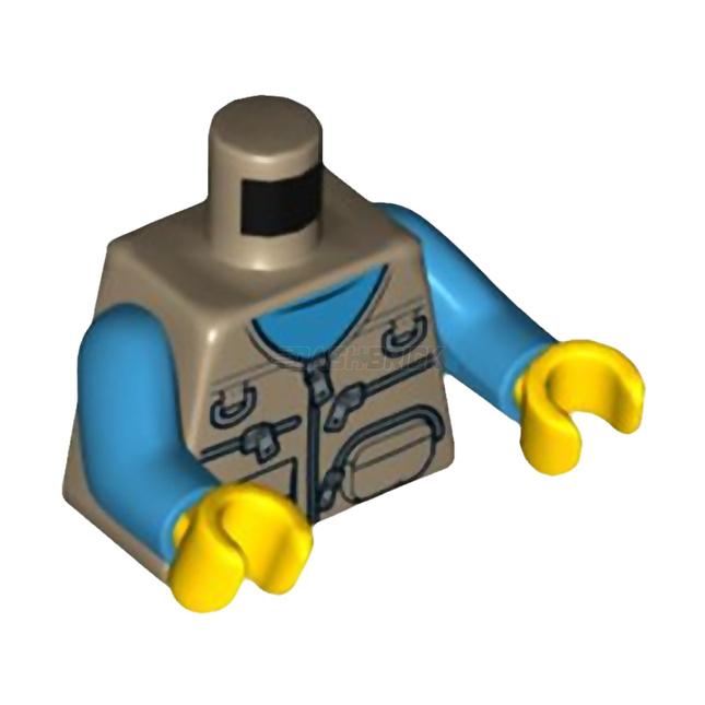 LEGO Minifigure Part - Torso Outdoors/Camper, Dark Tan Vest [973pb2912c01]