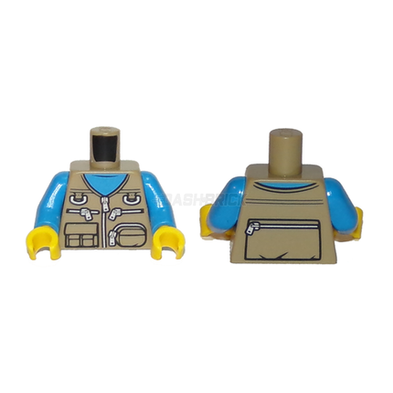 LEGO Minifigure Part - Torso Outdoors/Camper, Dark Tan Vest [973pb2912c01]