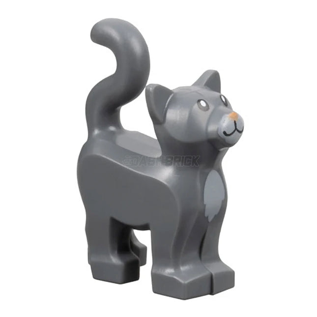 LEGO Minifigure Animal - Cat, Light Bluish Gray Muzzle and Chest Pattern, Dark Grey [13786pb09] 6419126
