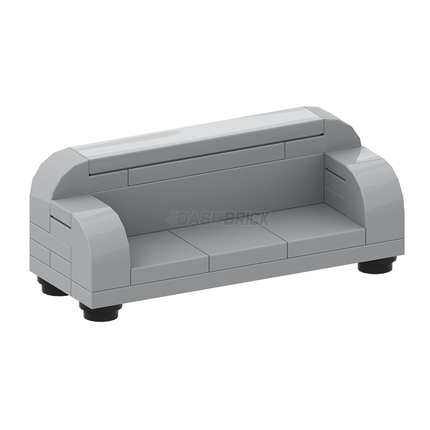 LEGO "Comfortable Lounge Chair" - Large Armchair, Light Grey [MiniMOC]
