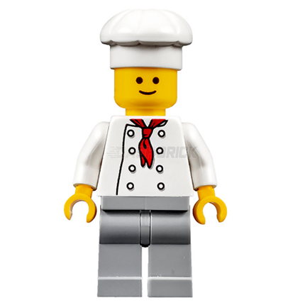 LEGO Minifigure - Baker/Chef - Classic Face, White Torso, 8 Buttons [CITY]