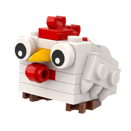 LEGO "Brick Chicken - Nuggets" White, Red [MiniMOC]