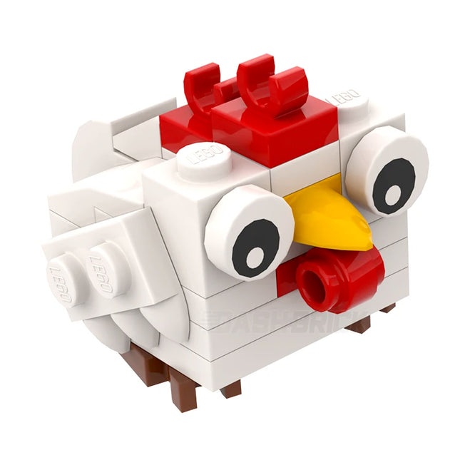 LEGO "Brick Chicken - Nuggets" White, Red [MiniMOC]