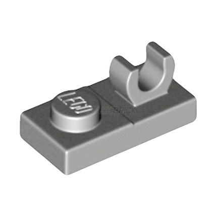 LEGO Plate, Modified 1 x 2 with Open O Clip on Top, Light Grey [44861] 6326078