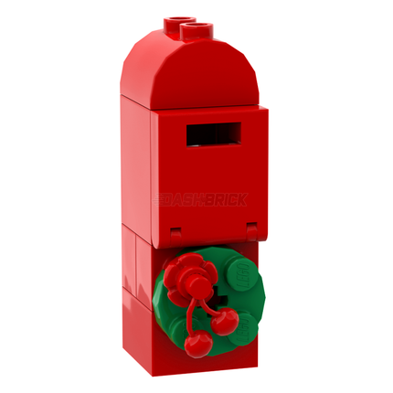 LEGO "Festive Mailbox" Christmas Red Street Mailbox [MiniMOC]