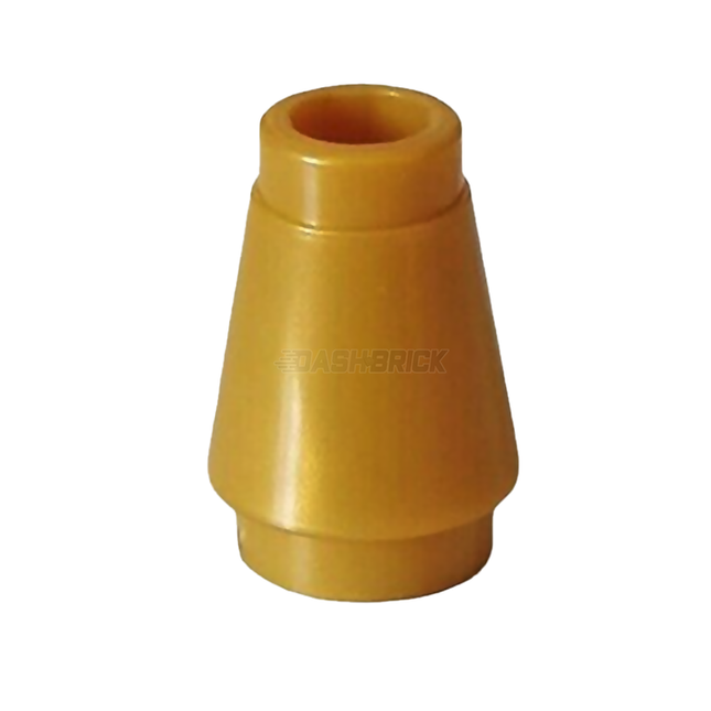 LEGO Cone 1 x 1 with Top Groove, Pearl Gold [4589b] 4513339