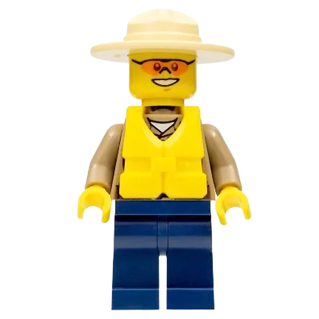 LEGO Minifigure -  Forest Police, Campaign Hat, Orange Sunglasses, Life Jacket [CITY]