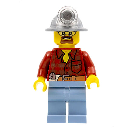 LEGO Minifigure - Male, Flannel Shirt, Mining Helmet, Safety Goggles (2012) [CITY]