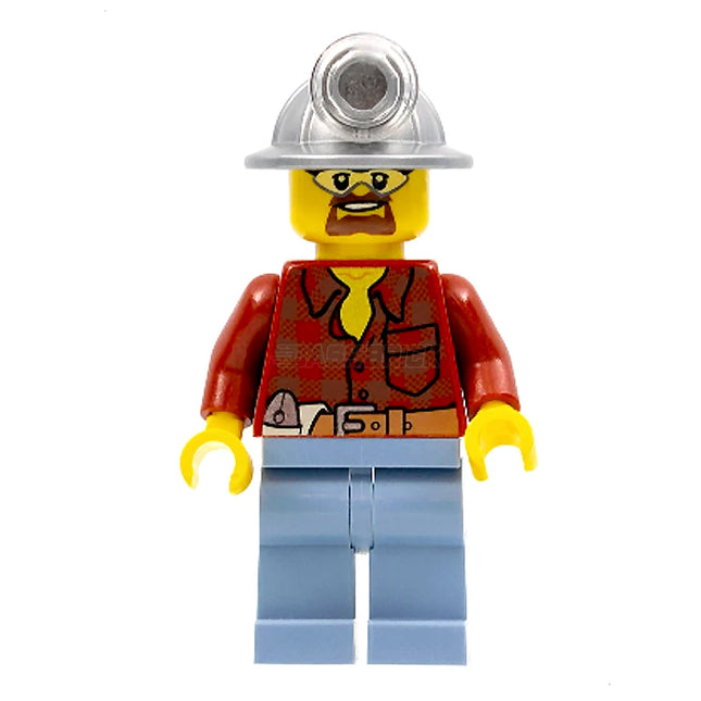 LEGO Minifigure - Male, Flannel Shirt, Mining Helmet, Safety Goggles (2012) [CITY]