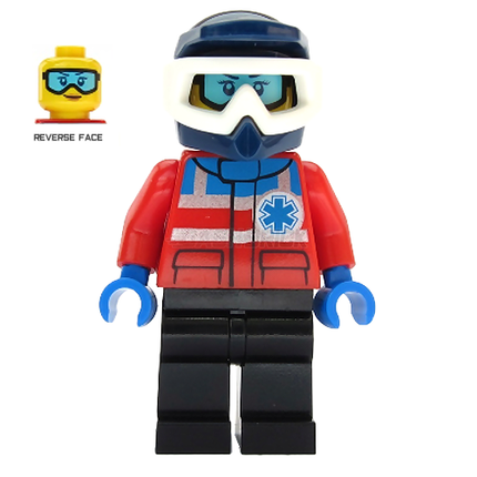 LEGO Minifigure - Paramedic, Female, Ski Patrol Member, Helmet [CITY]