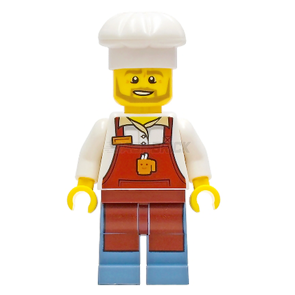 LEGO Minifigure - Male, Baker, Chef, Apron with Cup, White Toque [CITY]