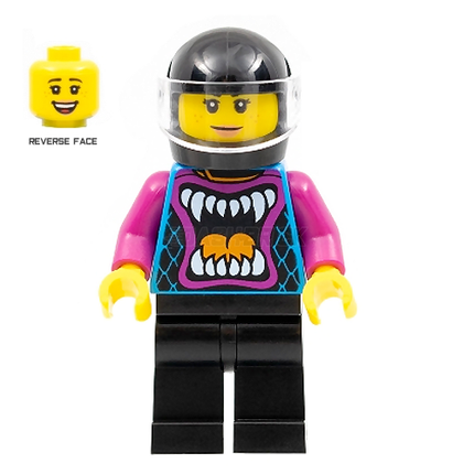 LEGO Minifigure - "Ann McCloud" - Stuntz Driver, Jacket, Helmet [CITY]