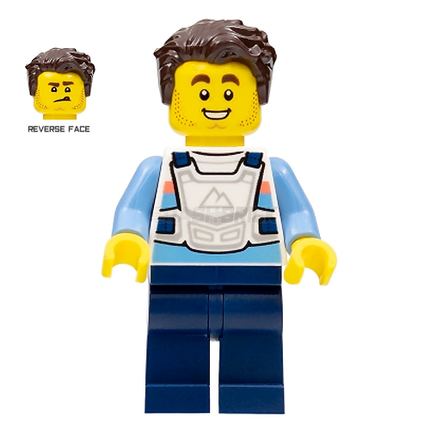 LEGO Minifigure - Male, "Harl Hubbs", Stuntz Crew [CITY]