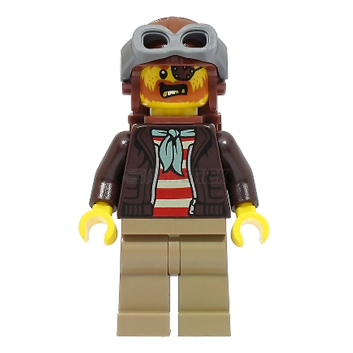 LEGO Minifigure - Male, "Chuck D. Goldberg" Stuntz Driver [CITY]