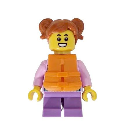 LEGO Minifigure - Child, Girl, Hoodie, Pigtails, Life Jacket (2024) [CITY]