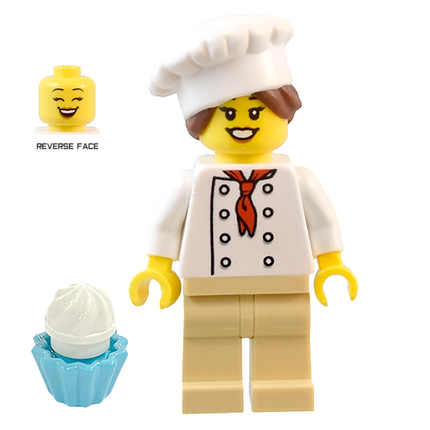 LEGO Minifigure - Female, Baker, Cupcake/Pastry Chef, Ninjago City [CITY]