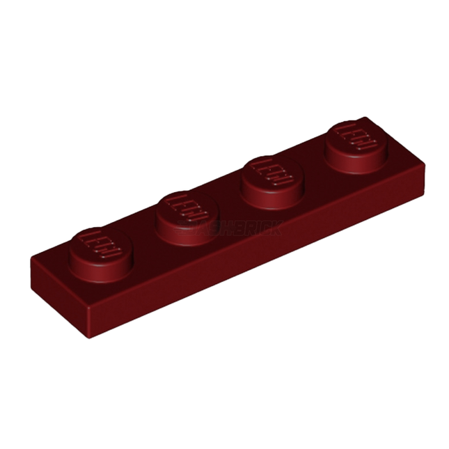 LEGO Plate, 1 x 4, Dark Red [3710] 4539061