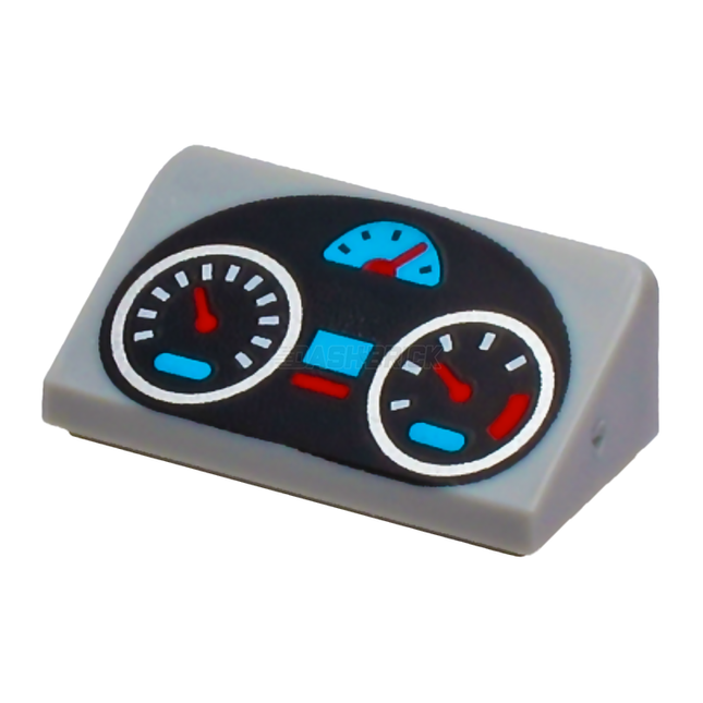 LEGO Minifigure Accessory - Vehicle Dashboard, Silver, Azure and Red Gauges [85984pb289] 6329152