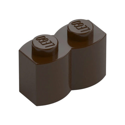 LEGO Brick, Modified 1 x 2 Log, Dark Brown [30136] 4519970
