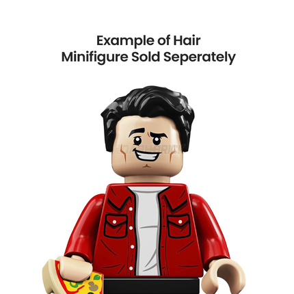 LEGO Minifigure Part - Hair Swept Left Tousled, Slight Widow's Peak, Short Sideburns, Medium Nougat [23186] 6145528