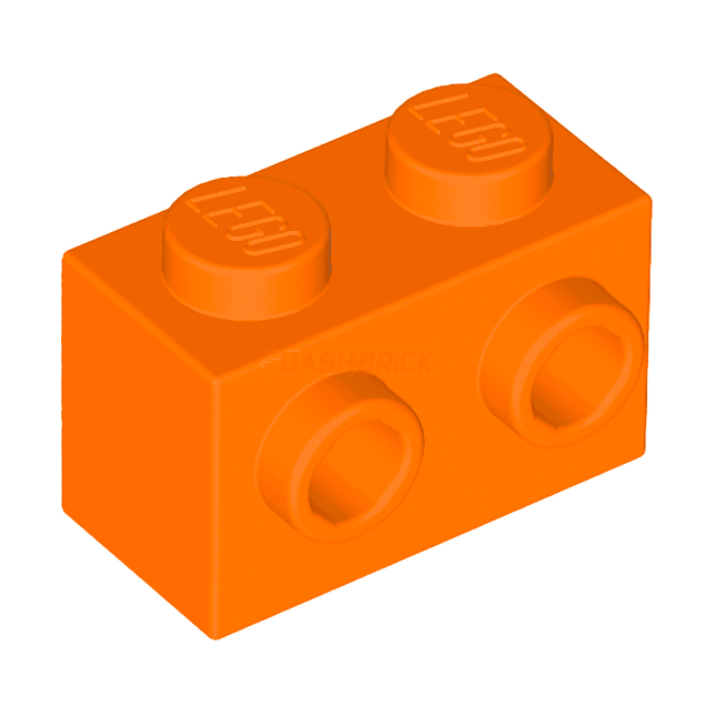 LEGO Brick, Modified 1 x 2 with Studs on One Side, Orange [11211]