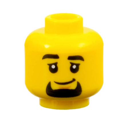 LEGO Minifigure Part - Head, Eyebrows and Goatee, Chin Dimple, Lopsided Grin [3626pb3205] 6429739