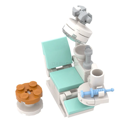LEGO "Dentist Chair" - Dental Operation, Reclining Seat, Sink, Syringe [MiniMOC]