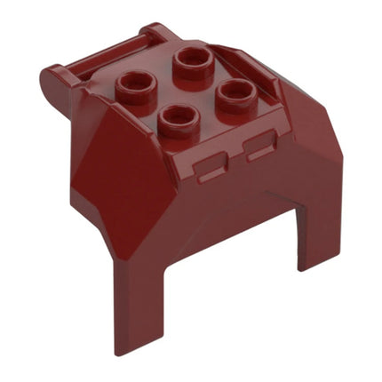 LEGO Plate, Large Figure Armor, Chest with 4 Studs and Bar Handle, Dark Red [27167] 6440776