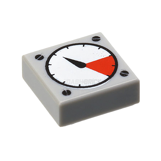 LEGO Minifigure Accessory - Gauge/Dial, Red and White Dial, Needle [3070p07] 4255629