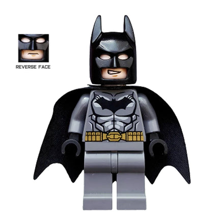 LEGO Minifigure - Batman, Dark Gray Suit, Gold Belt, Starched Cape (2015) [DC COMICS]