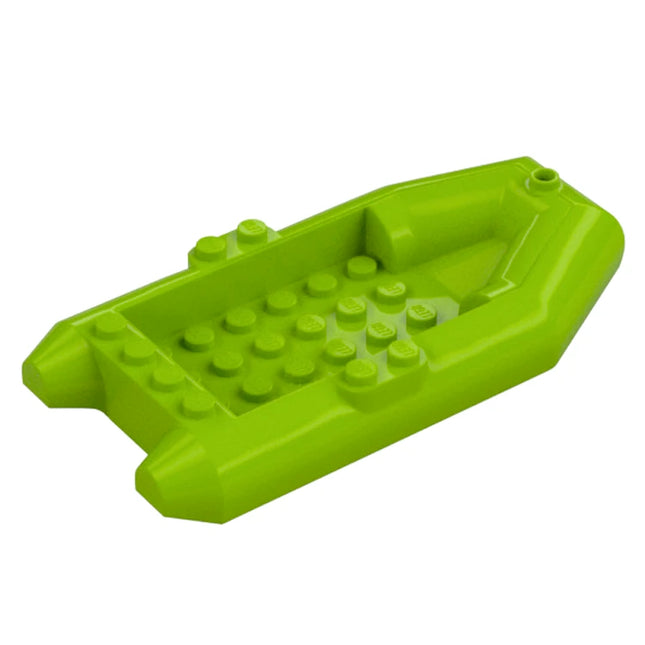 LEGO Minifigure Accessory - Boat, Rubber Raft 12 x 6 x 2, Medium, Lime Green [78611] 6421395